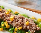 レタスの外葉のスパイスひき肉あんかけ作り方7写真