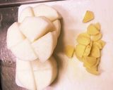 大根と手羽元の照り照り煮作り方1写真