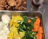 簡単　唐揚げリメイク(ミツカン簡単黒酢)作り方1写真