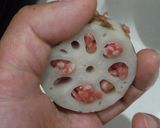 れんこんの合いびき肉載せ作り方3写真