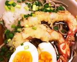 海老天蕎麦おろし半熟卵のせ作り方6写真