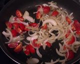 トマトバジルのアンチョビパスタ作り方3写真