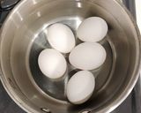 旨辛きび酢で作る煮卵（味玉）作り方1写真