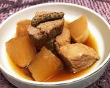 簡単豚角大根煮お好みで煮卵作り方7写真