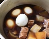 簡単豚角大根煮お好みで煮卵作り方8写真