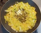 白菜と卵の海鮮モダン焼きビーフン作り方2写真
