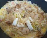 白菜と卵の海鮮モダン焼きビーフン作り方7写真