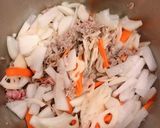 圧力鍋で時短、牛肉薄切りでカルビクッパ作り方3写真