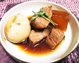 簡単豚角大根煮お好みで煮卵作り方9写真