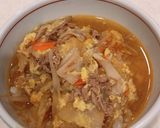 圧力鍋で時短、牛肉薄切りでカルビクッパ作り方10写真