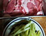 セロリの豚肉巻作り方1写真
