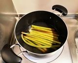 ごぼうとふきと豚肉の煮物作り方5写真