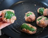 ♡子供♡おからハンバーグでピーマン肉詰め作り方4写真