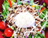 見た目！タコライスみたいな甘辛そぼろ丼！作り方3写真