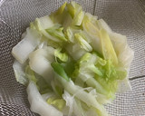 【減塩】白菜と長ネギのからし酢味噌作り方1写真