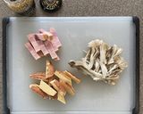 そば粉ガレット舞茸さつま芋厚切りベーコン作り方2写真