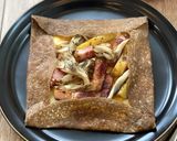そば粉ガレット舞茸さつま芋厚切りベーコン作り方9写真