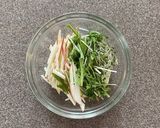 りんごと水菜のたっぷり胡麻ガレット作り方2写真