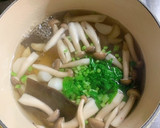 蕪としめじの和風スープ作り方6写真