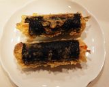 秋鮭とうどんの磯辺巻き揚げ作り方12写真