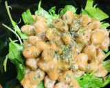 毎日の納豆●胡麻油＆すだち果汁のサラダと作り方2写真