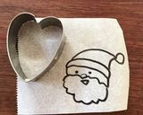 りんごとヨーグルトでサンタさん作り方1写真