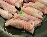 豚とブロッコリー芯のマヨチーズ焼き作り方2写真