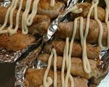 豚とブロッコリー芯のマヨチーズ焼き作り方4写真