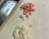 ベーコン＆ツナのボロネーゼ【コンビニ飯】作り方2写真