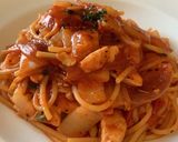 簡単！白菜と蒸し鶏のヘルシートマトパスタ作り方7写真