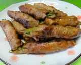 *油不使用・長ねぎの豚肉巻き*作り方4写真