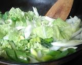 天津冬菜と参鶏湯スープの煮込みうどん作り方3写真