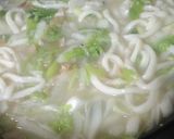 天津冬菜と参鶏湯スープの煮込みうどん作り方5写真