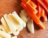 【無塩】にんじんとじゃがいもの素揚げ作り方1写真