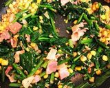 ほうれん草ベーコンとコーンの腸活パスタ作り方5写真