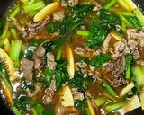 小松菜と牛肉のあんかけ★焼きそば＆丼作り方8写真