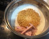 チキンラーメン ミルク カルボナーラ作り方8写真