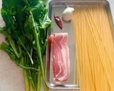 もりもりルッコラのペペロンチーノ作り方1写真