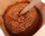 チョコホイップが入ったチョコカップケーキ作り方20写真