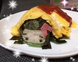 お眠り中、禰豆子のオムライス作り方11写真