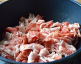 厚揚げと豆苗のスパイスポークカレー作り方1写真
