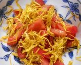 菊の花とトマトのさっぱりポン酢作り方6写真
