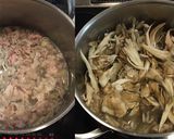 豚バラ肉とキャベツと舞茸の豚骨スープ煮作り方1写真