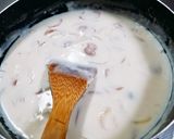 玉ねぎとソーセージのクリームパスタ作り方5写真