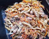 ごぼう・蓮根・人参・牛肉のきんぴら煮作り方4写真