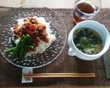 お弁当★ロコモコカフェ丼★卵不要★メイン作り方5写真