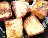 チーズ入りフレンチトースト　ベーコン添え作り方4写真