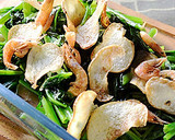 タイム塩で爽やか、ほうれん草のえび油炒め作り方6写真