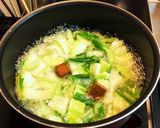 青梗菜の豆乳スープ作り方1写真