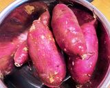 父の週末料理　焼き芋作り方1写真
